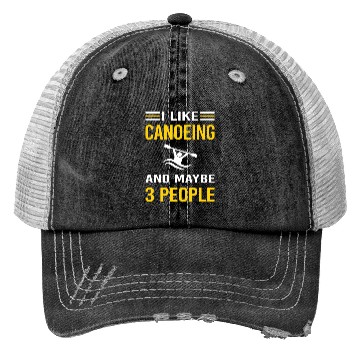 Discover 3 People Canoeing Canoe Trucker Hats