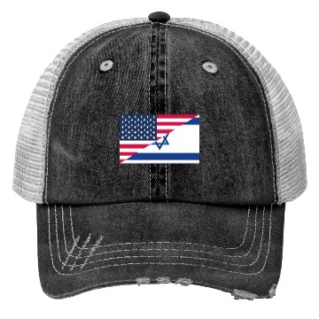 Discover Israel USA flag flags Trucker Hats