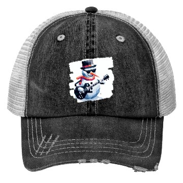 Discover Rockstar snowman Trucker Hats