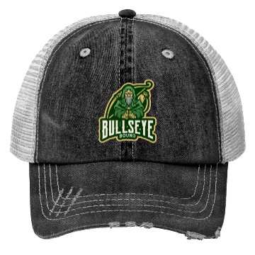 Discover Bullseye Bound archery Trucker Hats