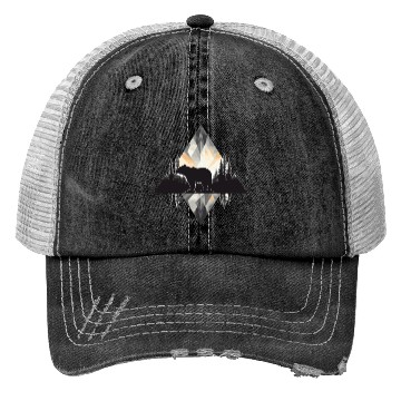 Discover Abstract bear in the mountains Trucker Hats