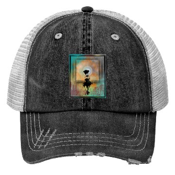 Discover City Solitude Alone In Rainy Streets Trucker Hats