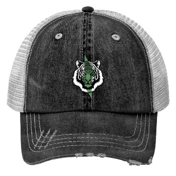 Discover Wild Green Power. Aesthetic tiger with bolt Trucker Hats
