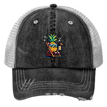 Discover Sunny Pineapple Paradise - Beach Vibes Trucker Hats