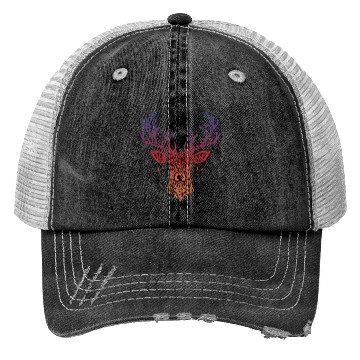Discover Reindeer with snowflakes Trucker Hats