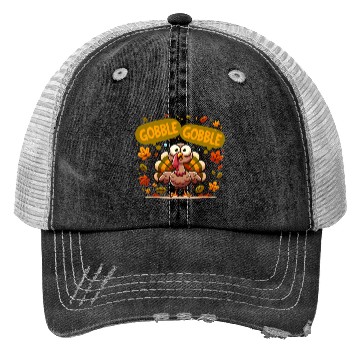 Discover Fun Turkey Gobble Gobble for a Joyful Thanksgiving Trucker Hats