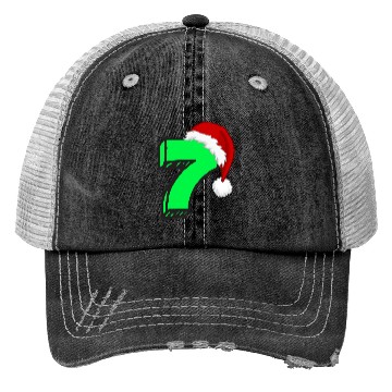 Discover 7th Birthday Gift - Number Seven Trucker Hats