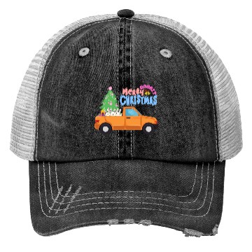 Discover Merry rabbit Chrismas Trucker Hats