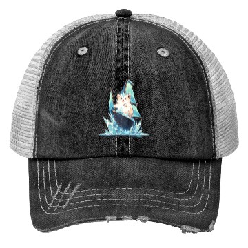 Discover Ice Sailing Hamster Ice Sailor Ice Boating Trucker Hats