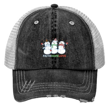 Discover Religious Family Faith Hope Love Christmas Trucker Hats