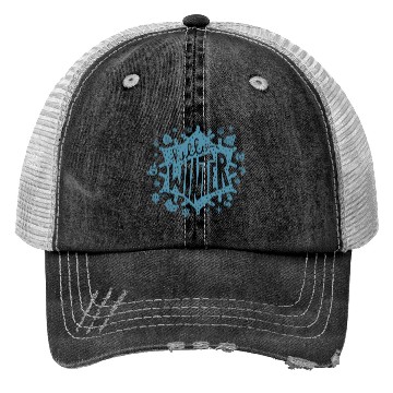 Discover Abstract Winter Snowflakes" Trucker Hats