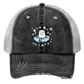 Discover Marshmallow on a Cloud and it is Snowing Trucker Hats