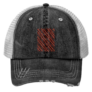 Discover Orange Pattern Trucker Hats
