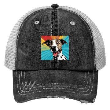 Discover Cute Colorful New Whippet Face Trucker Hats
