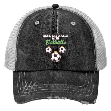 Discover Football Player Coach Christmas Balls Deck The Trucker Hats