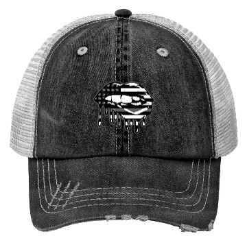 Discover US Flag Lips Correctional Officer Patriotic First Trucker Hats
