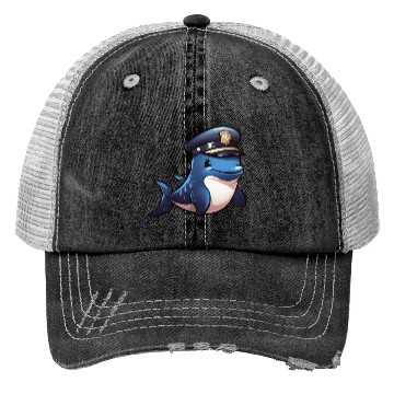 Discover Police whale Trucker Hats