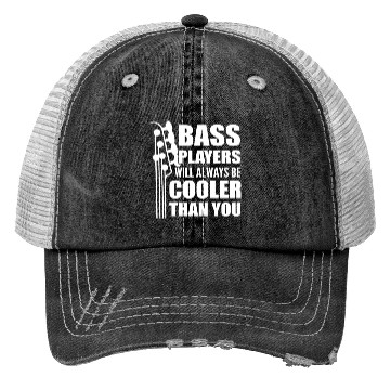 Discover Funny Bass Guitar Player Instrumentalist Trucker Hats