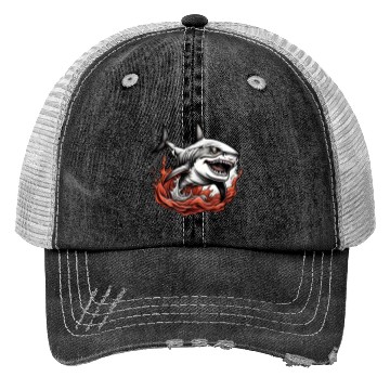 Discover Shark Trucker Hats