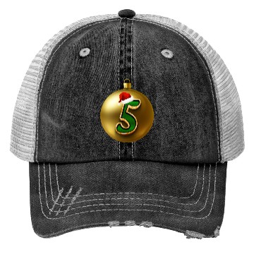 Discover 5th Christmas Anniversary - Five Years Old Trucker Hats