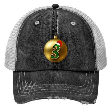 Discover 3rd Xmas Party - Age Number Three Years Trucker Hats