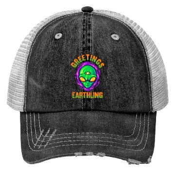 Discover Alien, Aliens, UFO, UAP, Space Unknown Flight Trucker Hats