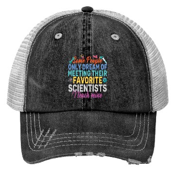 Discover SCIENCE TEACHER Trucker Hats Teach Biology Chemistry Physic