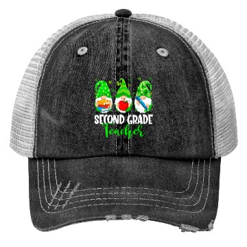 Discover Cute Gnomes 2Nd Grade Teacher Squad St Patrick Trucker Hats