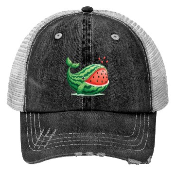 Discover Melon Whale Funny Animal Made Of Vegetables Trucker Hats