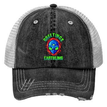Discover Alien, Aliens, UFO, UAP, Space Unknown Flight Trucker Hats