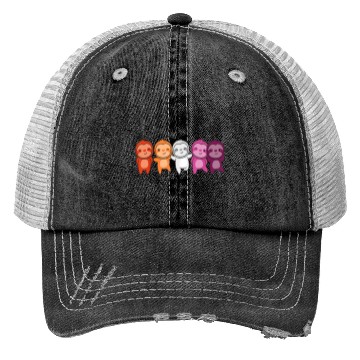 Discover Lesbian Flag Pride Month Lgbtq Lesbian Sloth Trucker Hats