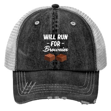 Discover Will Run For Brownies Fudge Cookie Marshmallow Trucker Hats
