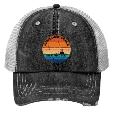 Discover Sunset Navy Submarine Force Pride Runs Deep Trucker Hats