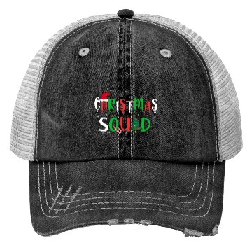 Discover Candy Cane Christmas Squad Santa Claus Winter Trucker Hats