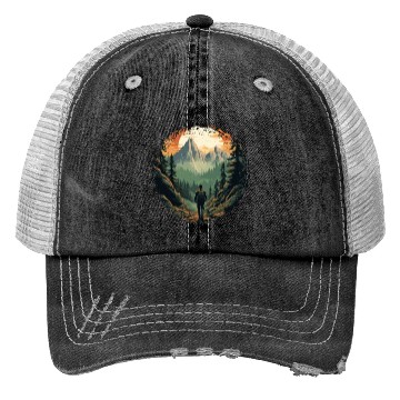 Discover Forest nature trekking adventure Trucker Hats