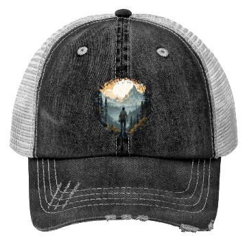 Discover Forest nature trekking adventure Trucker Hats