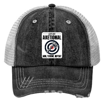 Discover Axetional Axe Throwing Bullseye Aim Throw Repeat Trucker Hats