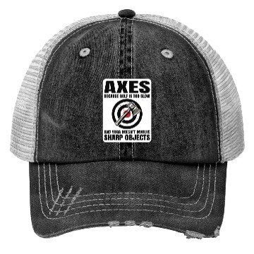 Discover Axe Throwing Lumberjack Yoga Golf Axe Thrower Trucker Hats