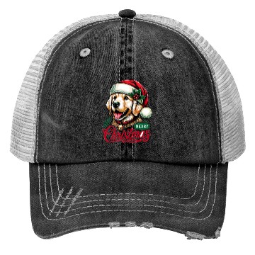 Discover Golden Retriever Christmas Trucker Hats