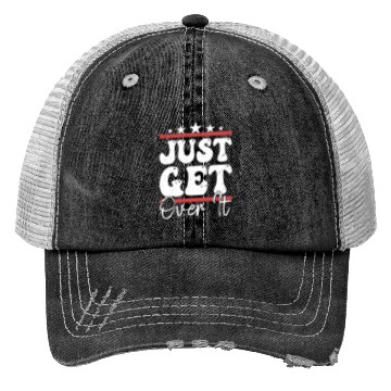 Discover Just Get Over It Riding Girl Horseback Trucker Hats