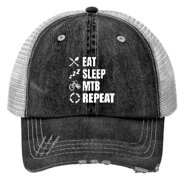 Discover Mountain Biker Daily Schedule Trucker Hats