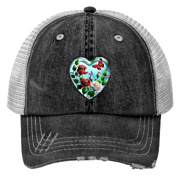 Discover roses and butterflies Trucker Hats