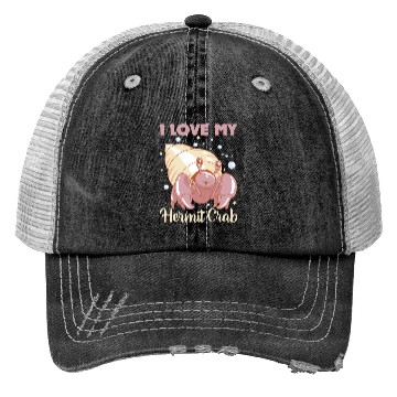 Discover I love my Hermit Crab Trucker Hats