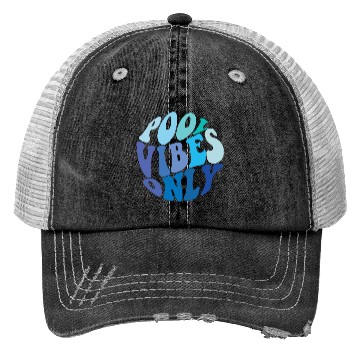 Discover Pool Vibes Only Funny Swimming Pool Swim Team Trucker Hats
