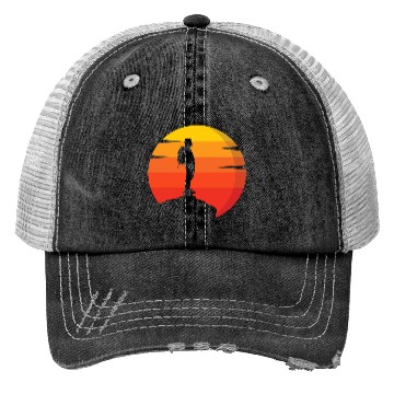 Discover Retro Sun Mountain Hiking Climbing Nature Trucker Hats