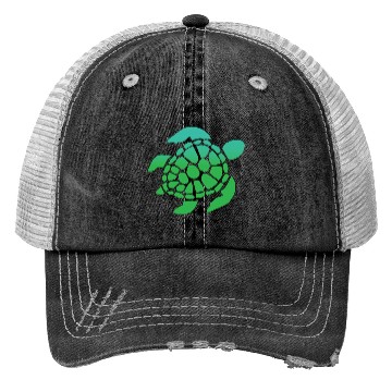 Discover Green Sea Turtle Ocean Swimming Trucker Hats