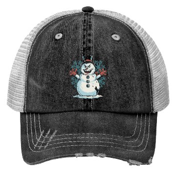 Discover frosty snowman creepy Trucker Hats