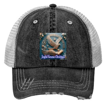 Discover Joyful Serene Christmas. Trucker Hats