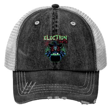 Discover Election Spells Witch Spooky Halloween Meme Voter Trucker Hats