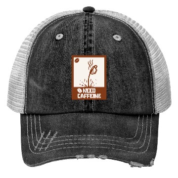 Discover Caffeine Needed Coffee Lover Trucker Hats